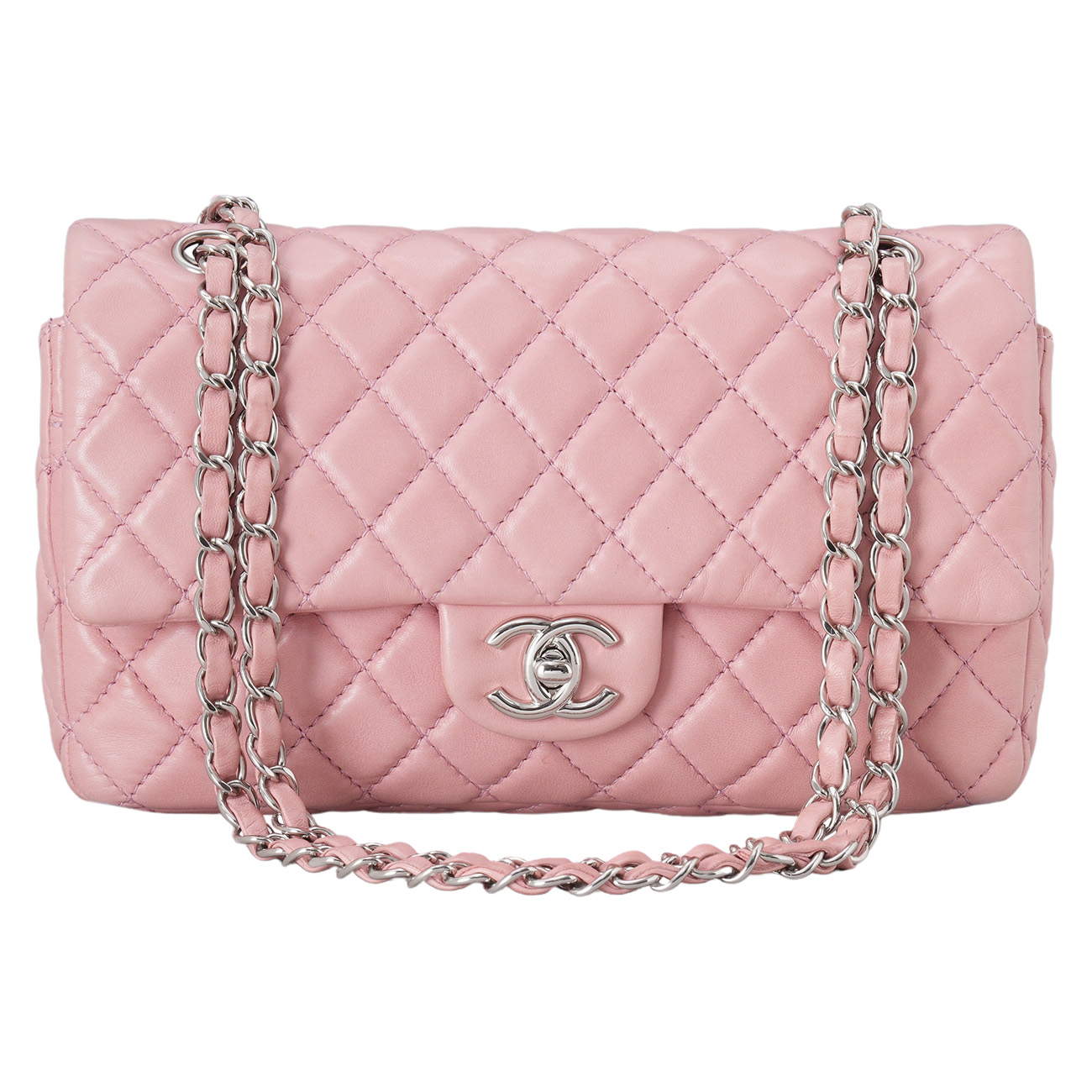 CHANEL(USED)샤넬 램스킨 클래식 미듐