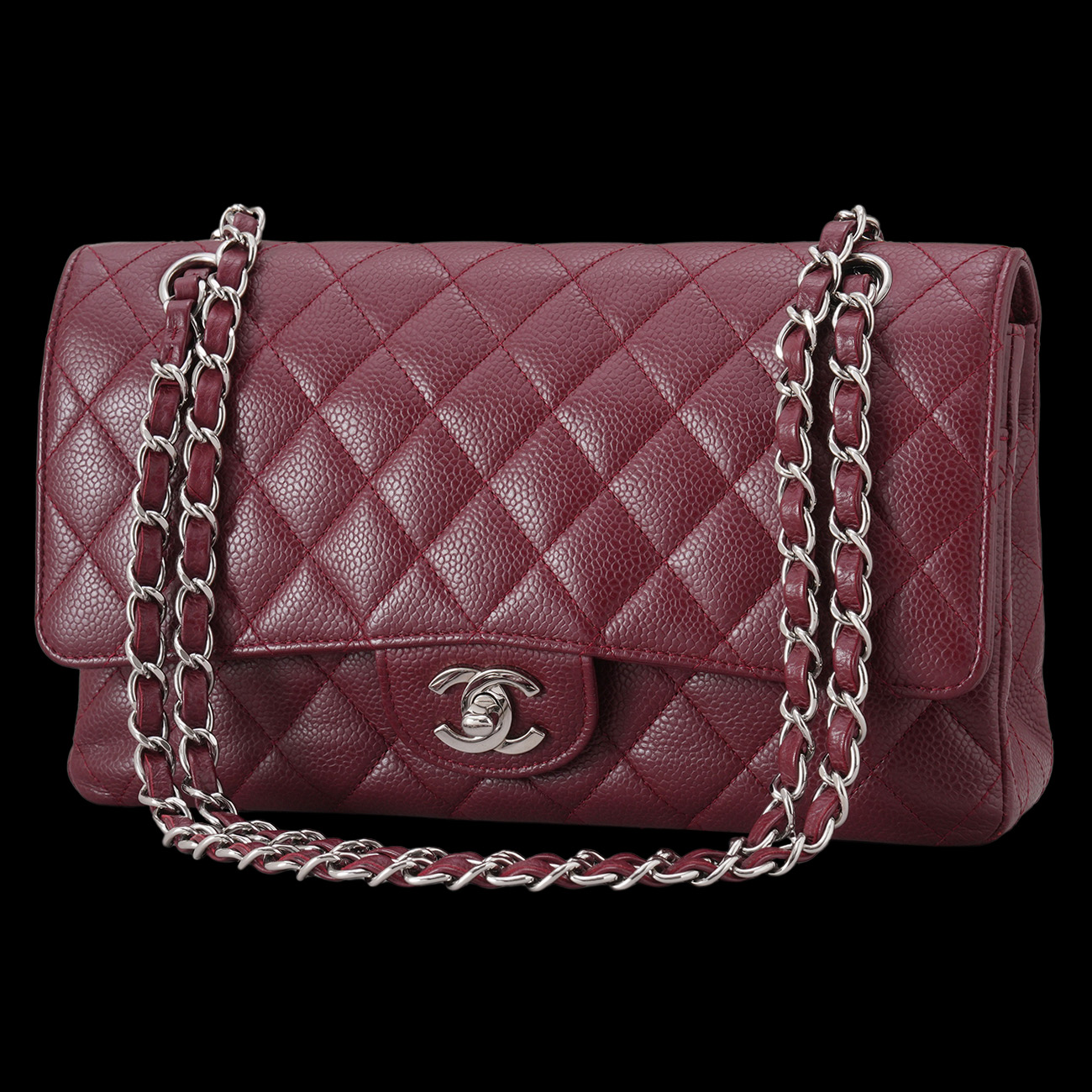 CHANEL(USED)샤넬 캐비어 클래식 미듐