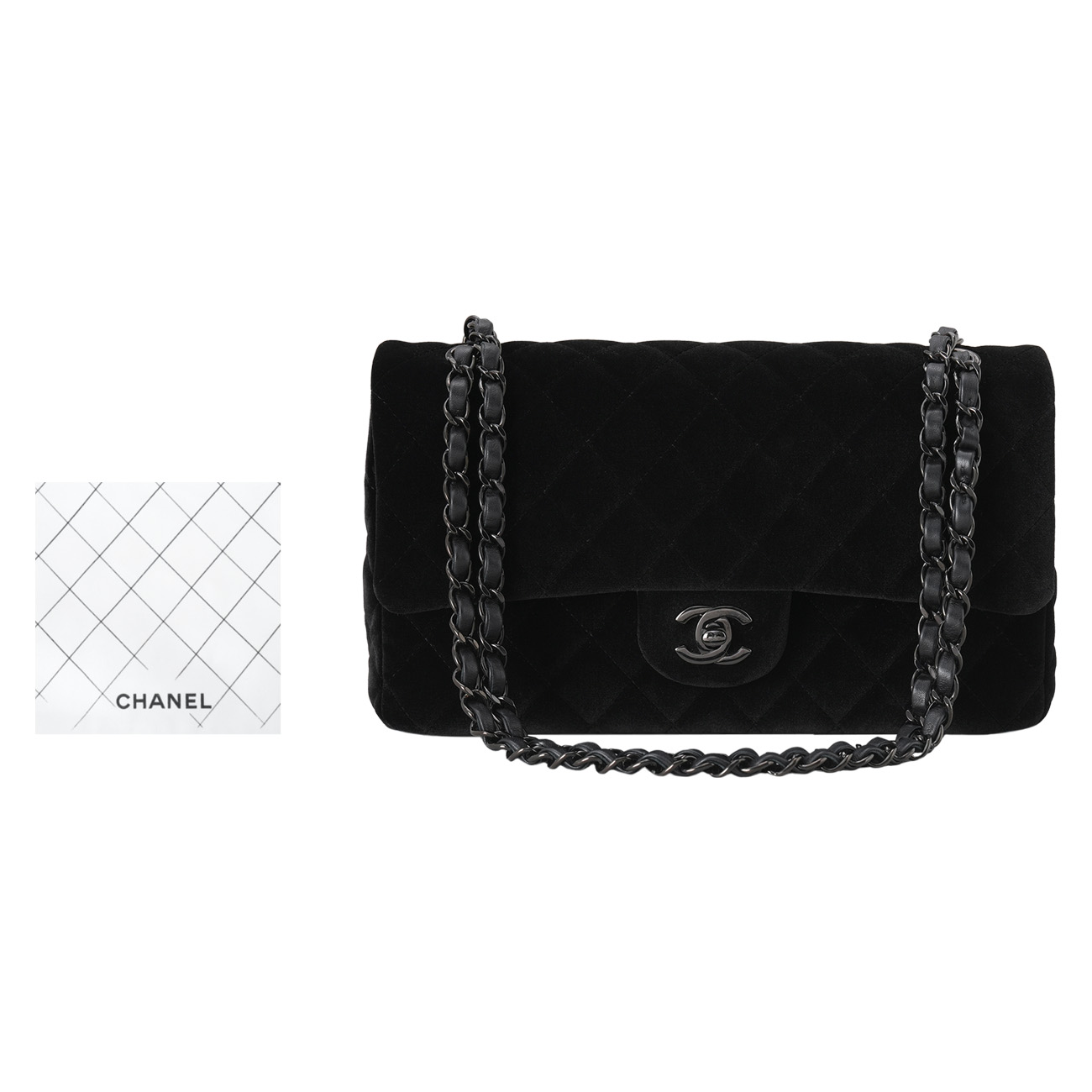 CHANEL(USED)샤넬 벨벳 클래식 미듐