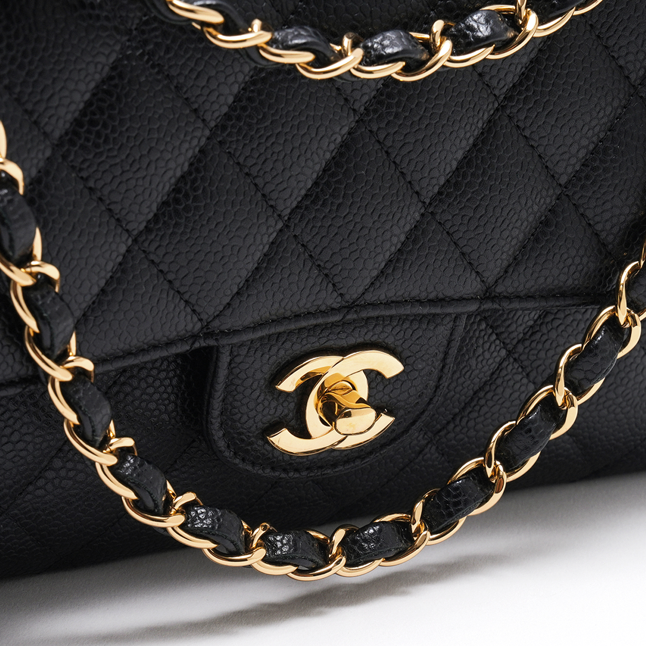 CHANEL(USED)샤넬 캐비어 클래식 미듐