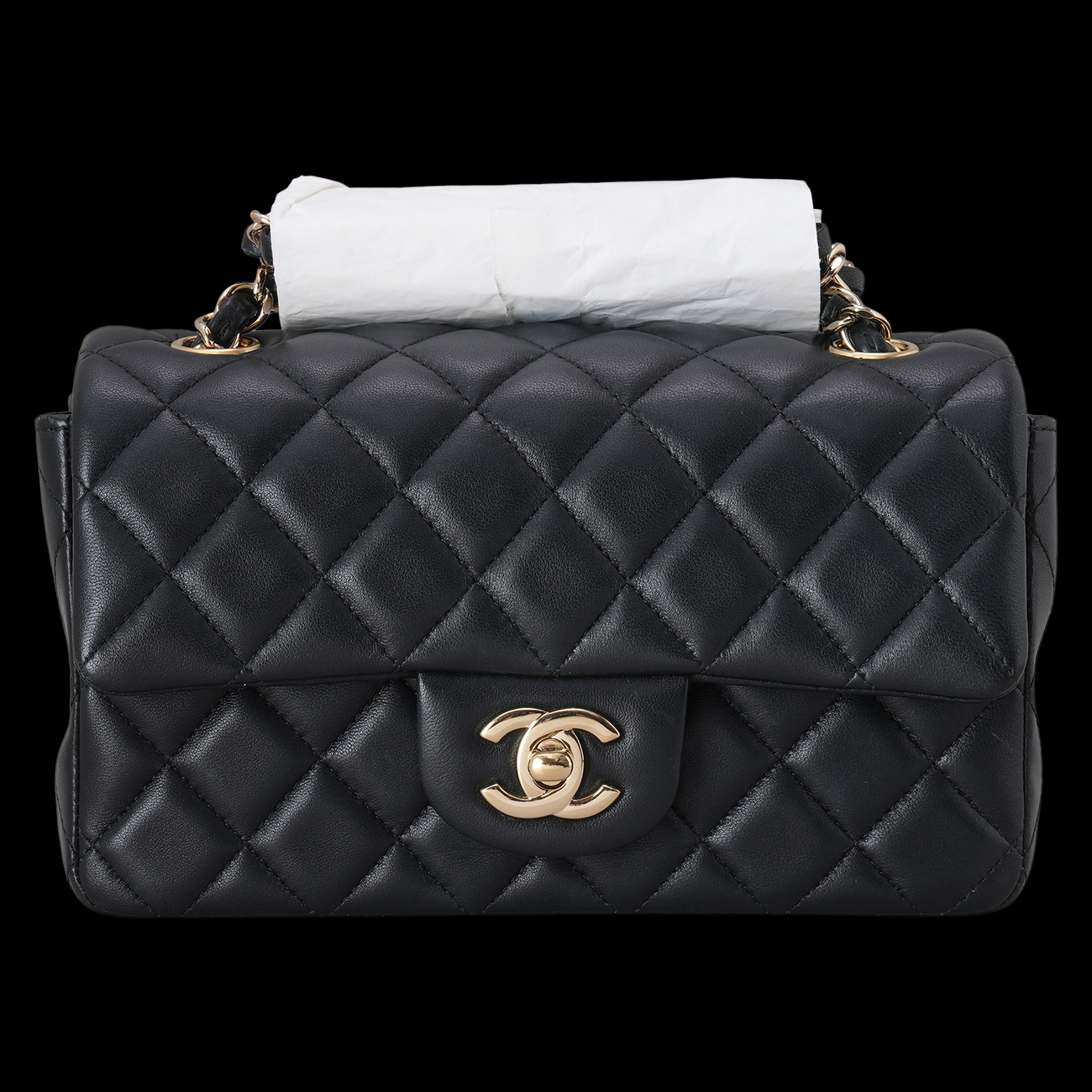 CHANEL(USED)샤넬 램스킨 클래식 뉴미니 크로스백