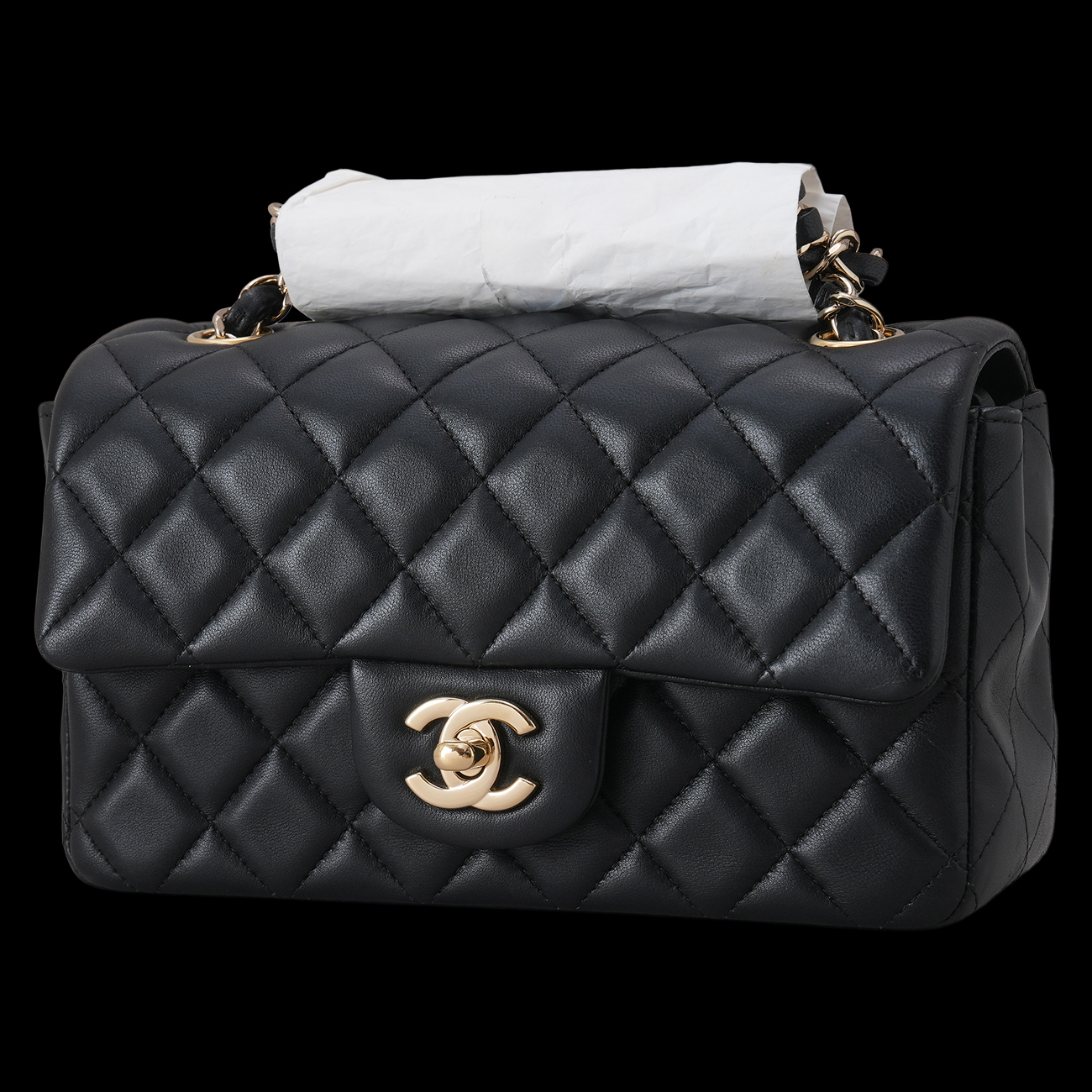 CHANEL(USED)샤넬 램스킨 클래식 뉴미니 크로스백