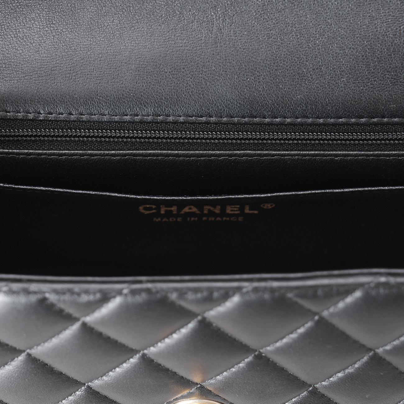 CHANEL(USED)샤넬 램스킨 클래식 뉴미니 탑핸들