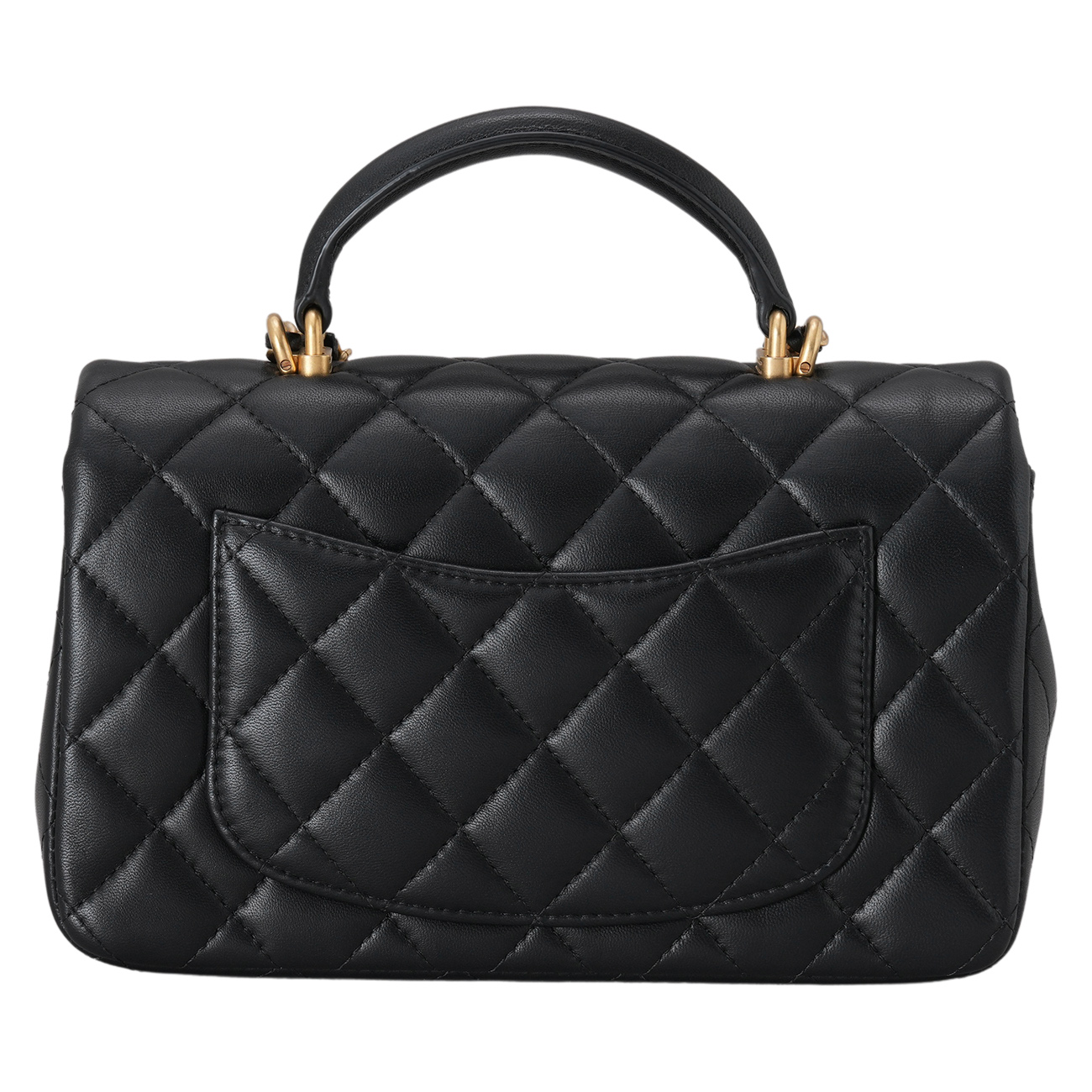 CHANEL(USED)샤넬 램스킨 클래식 뉴미니 탑핸들