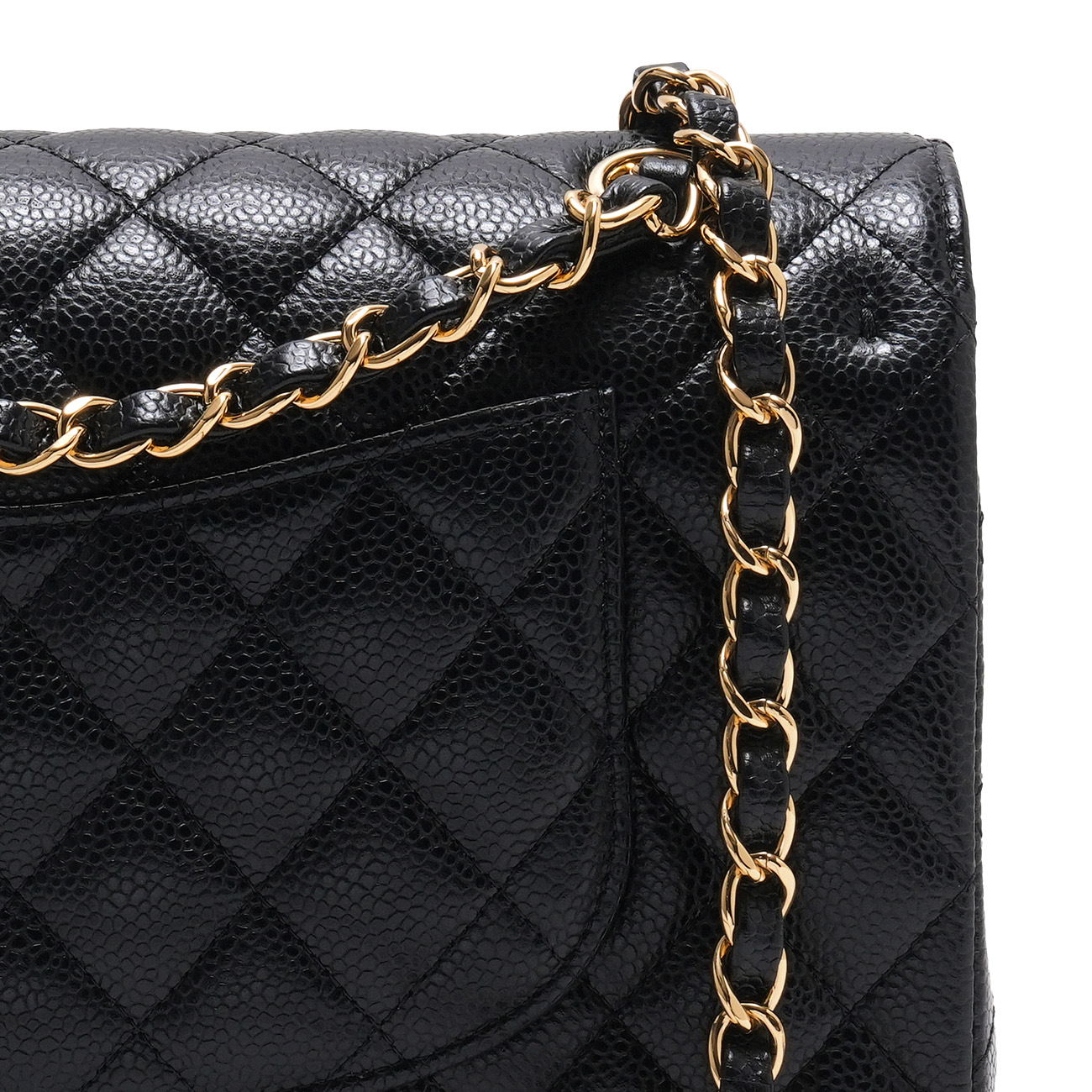 CHANEL(USED)샤넬 A01112 캐비어 클래식 미듐 플랩백