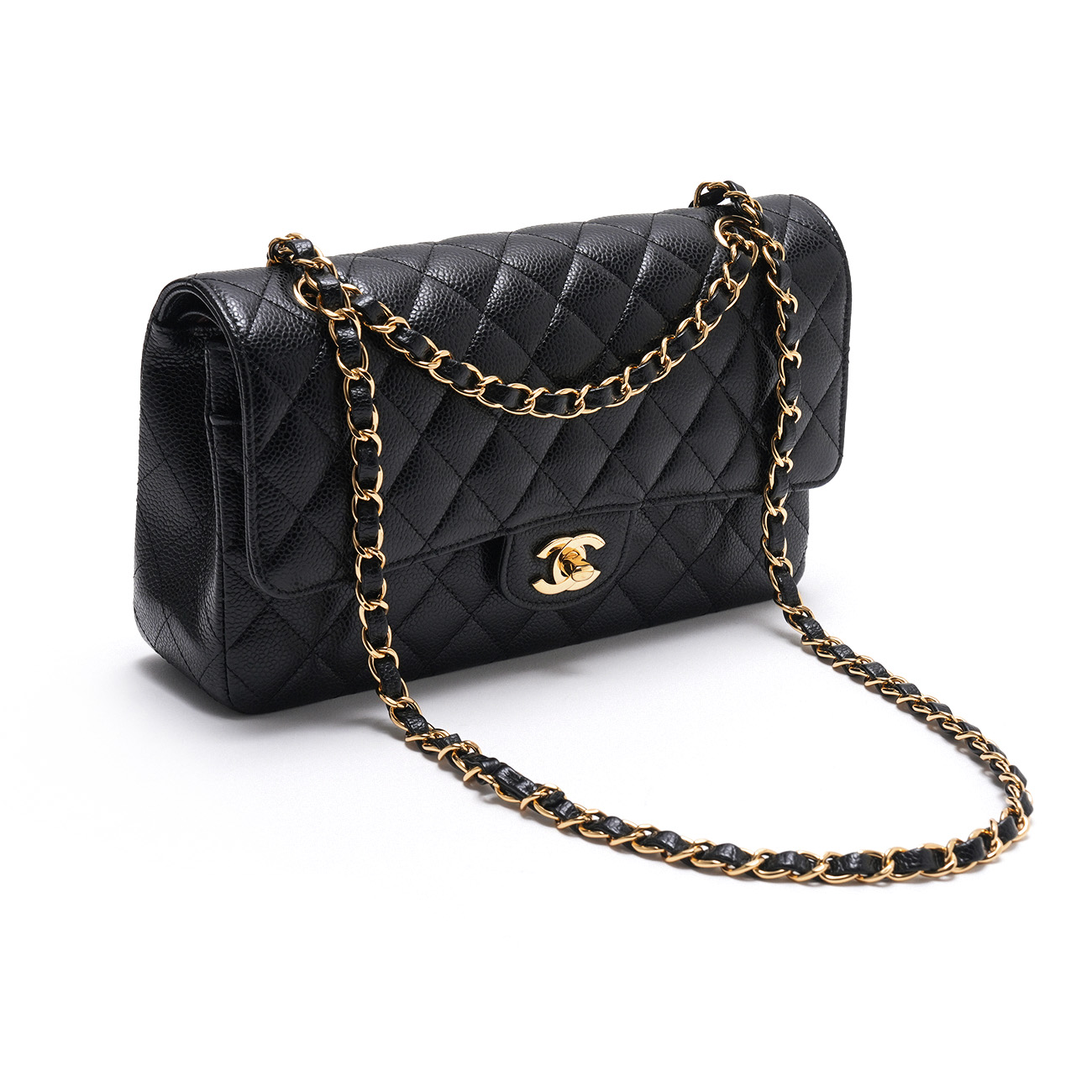 CHANEL(USED)샤넬 A01112 캐비어 클래식 미듐 플랩백
