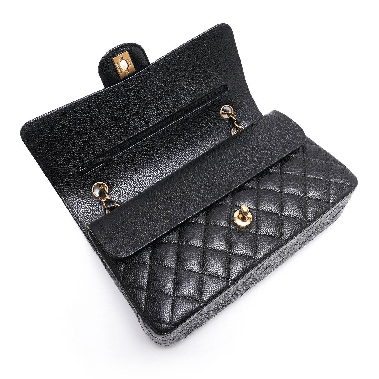 CHANEL(USED)샤넬 A01112 캐비어 클래식 미듐 플랩백