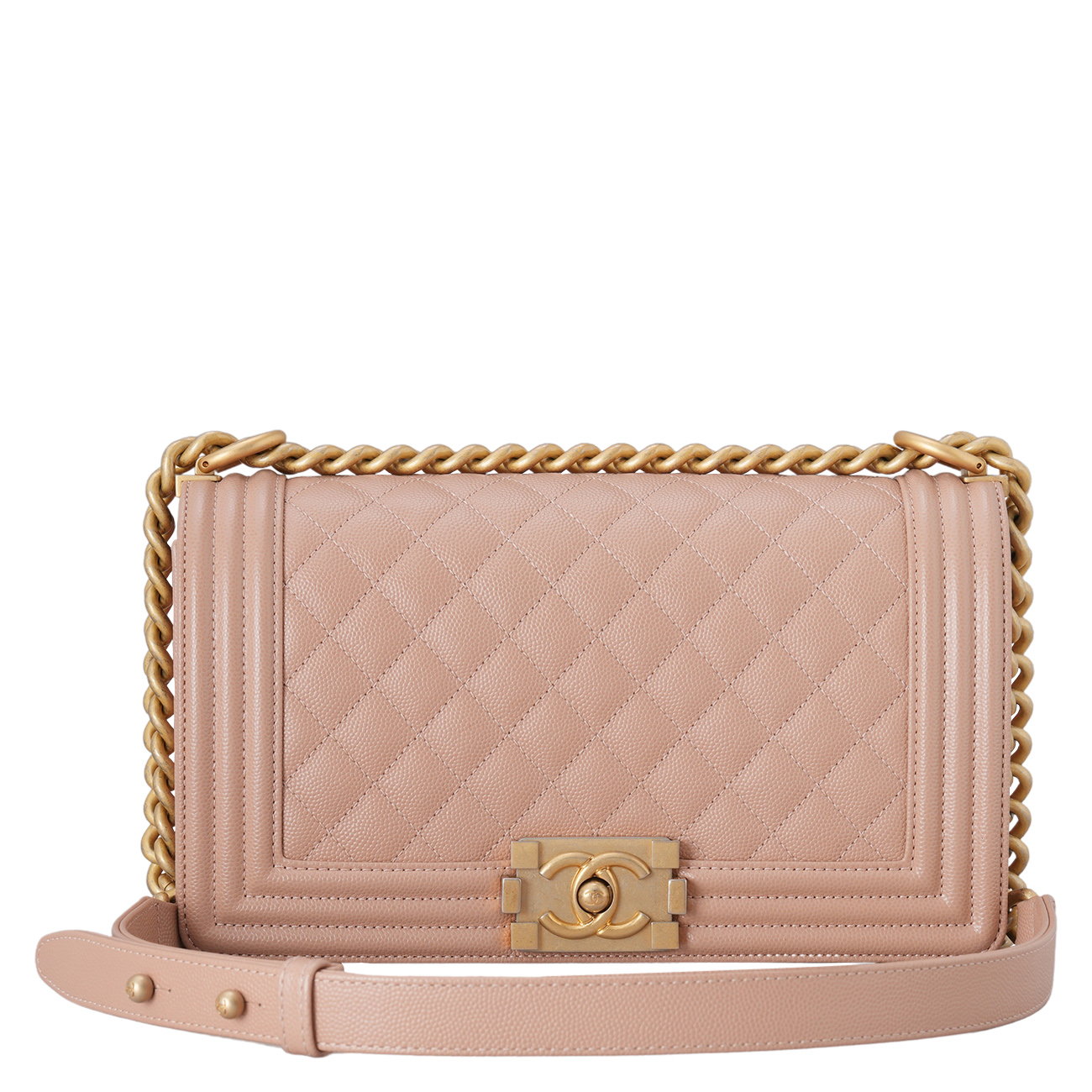 CHANEL(USED)샤넬 캐비어 보이샤넬 미듐 플랩백