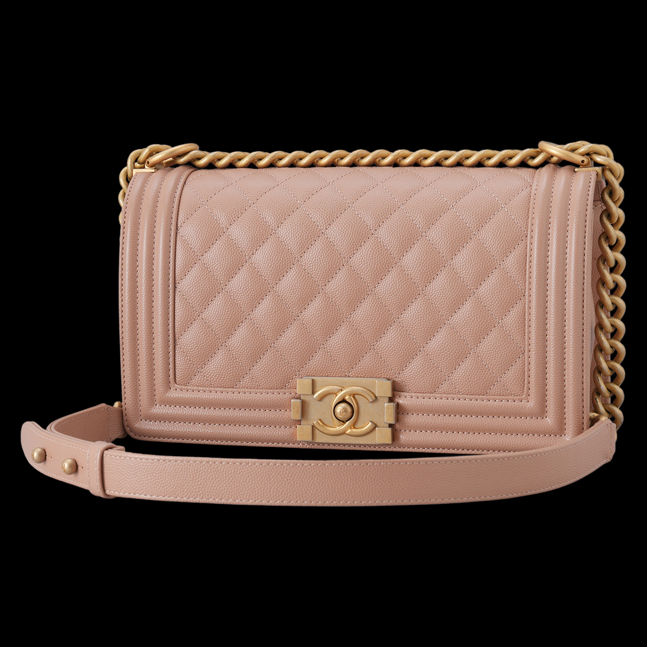 CHANEL(USED)샤넬 캐비어 보이샤넬 미듐 플랩백