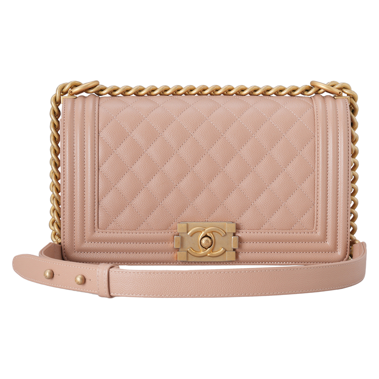 CHANEL(USED)샤넬 캐비어 보이샤넬 미듐 플랩백