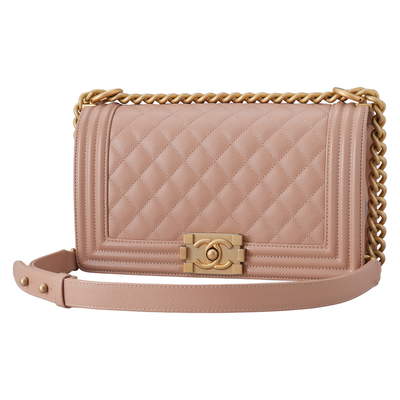CHANEL(USED)샤넬 캐비어 보이샤넬 미듐 플랩백