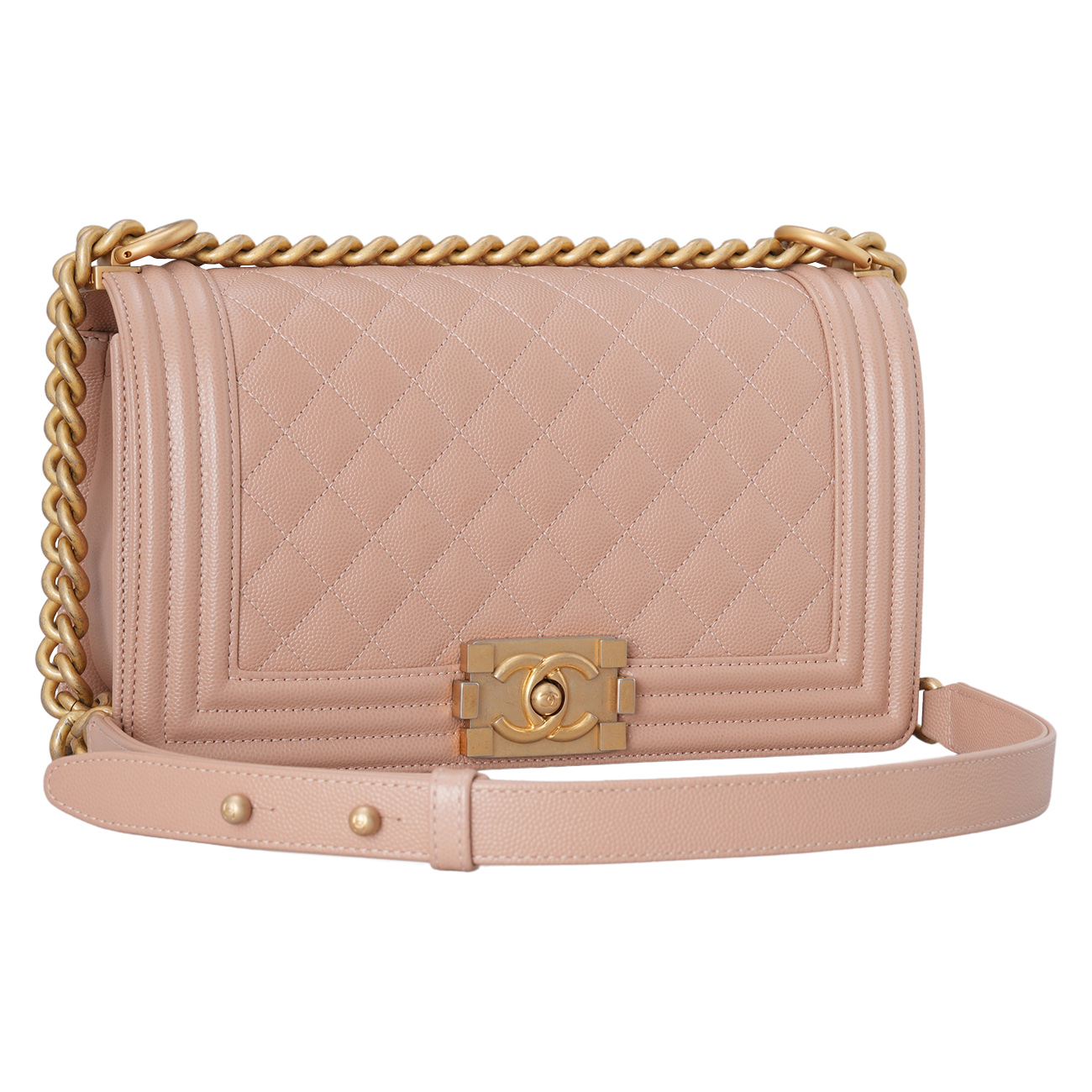 CHANEL(USED)샤넬 캐비어 보이샤넬 미듐 플랩백
