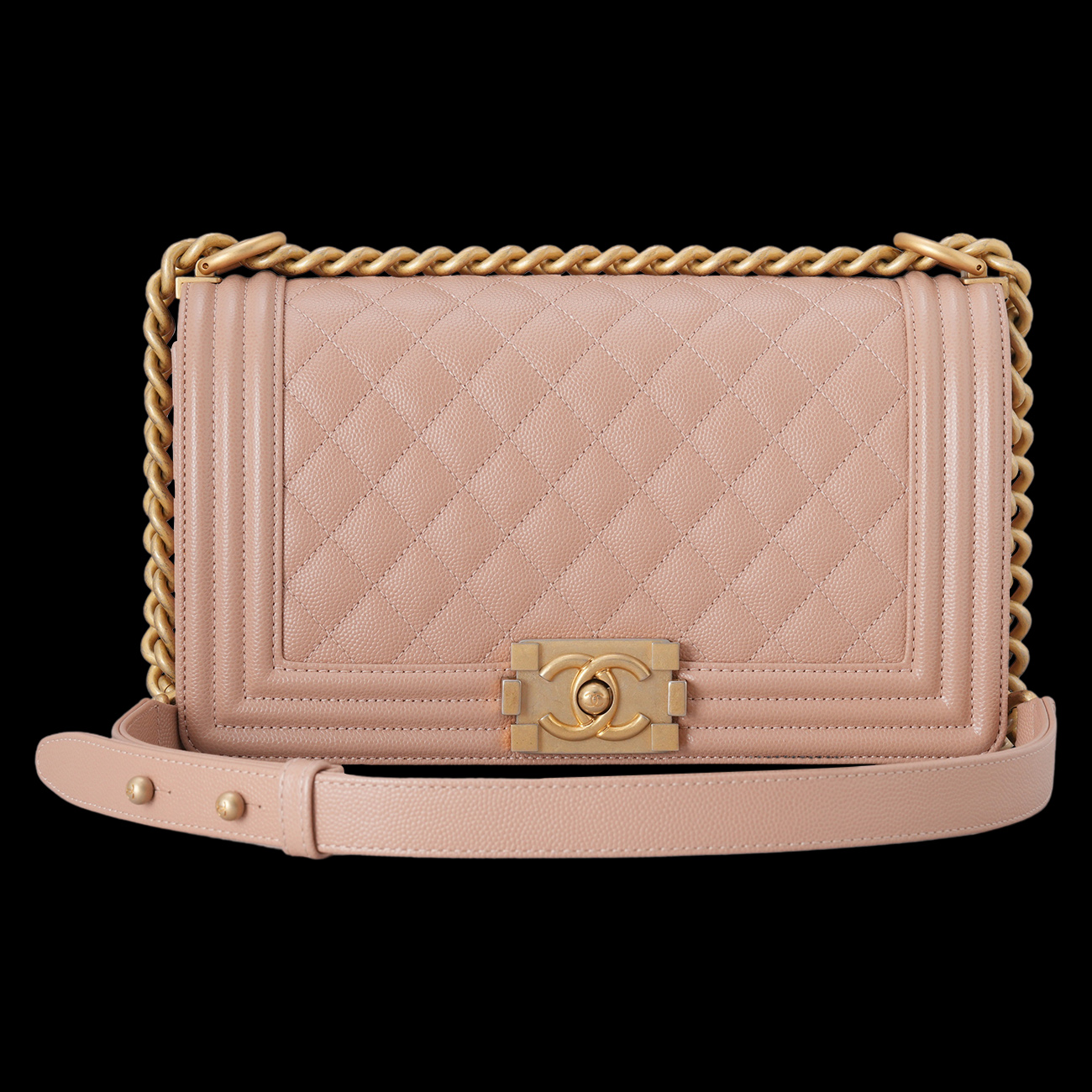 CHANEL(USED)샤넬 캐비어 보이샤넬 미듐 플랩백