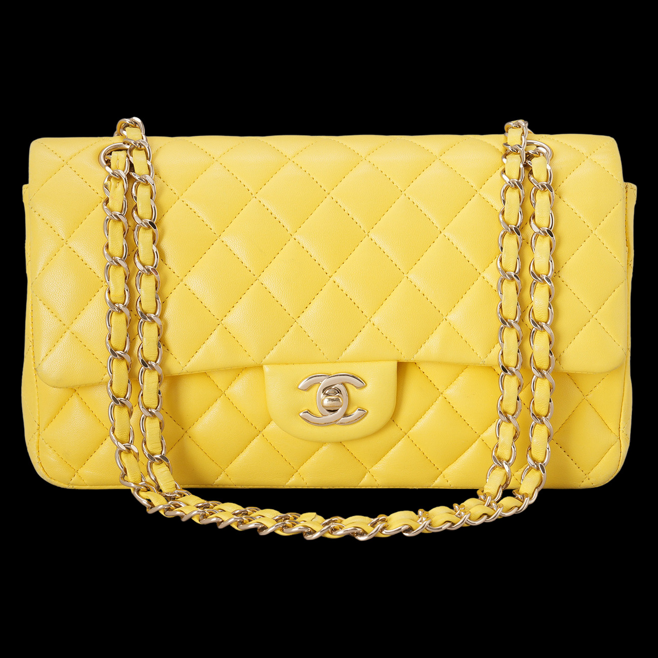 CHANEL(USED)샤넬 램스킨 클래식 미듐 플랩백