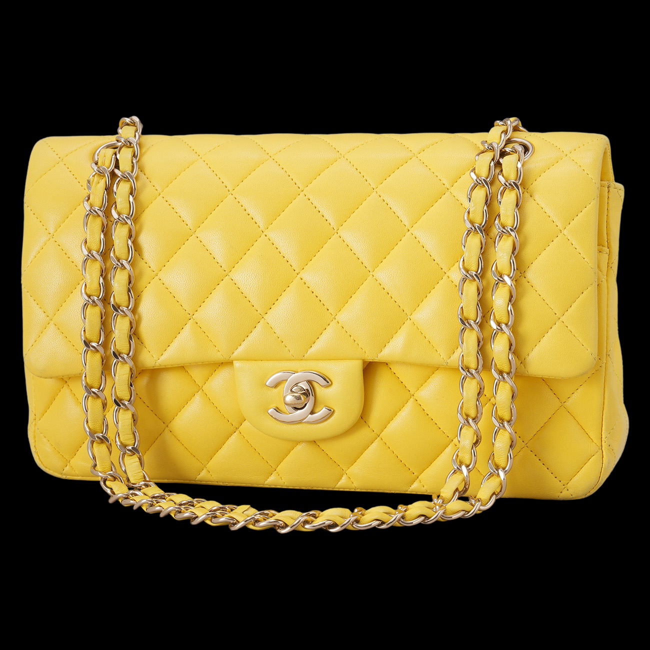 CHANEL(USED)샤넬 램스킨 클래식 미듐 플랩백