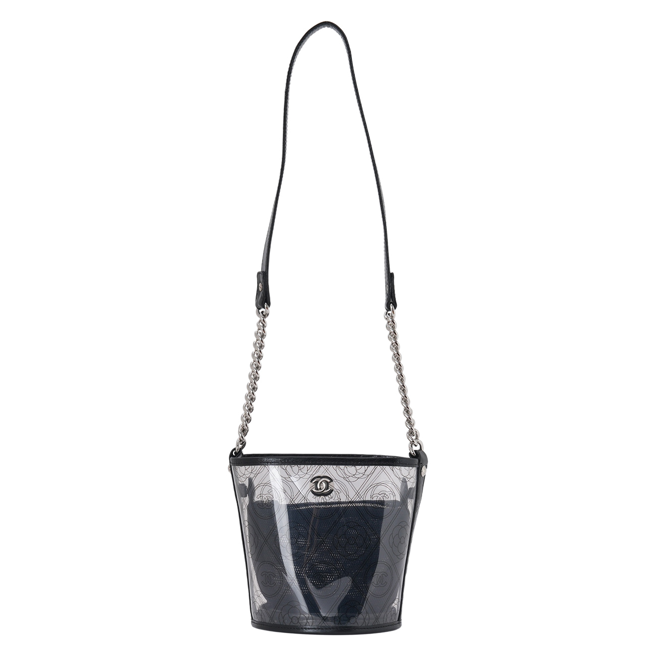 CHANEL(USED)샤넬 PVC 까멜리아 버킷백