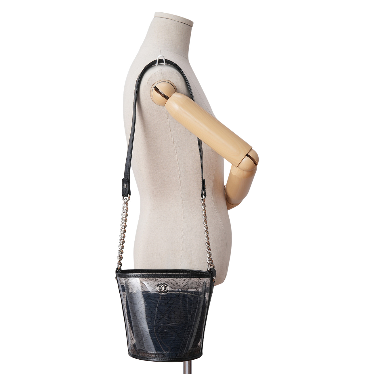 CHANEL(USED)샤넬 PVC 까멜리아 버킷백