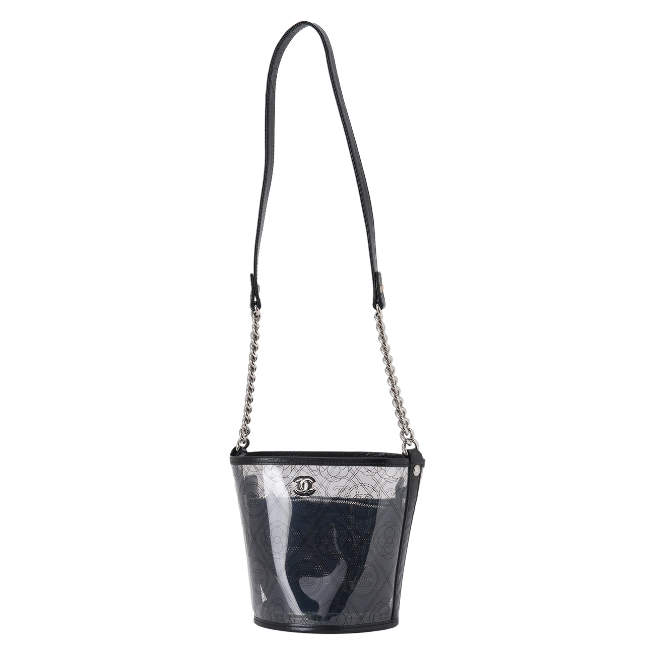 CHANEL(USED)샤넬 PVC 까멜리아 버킷백