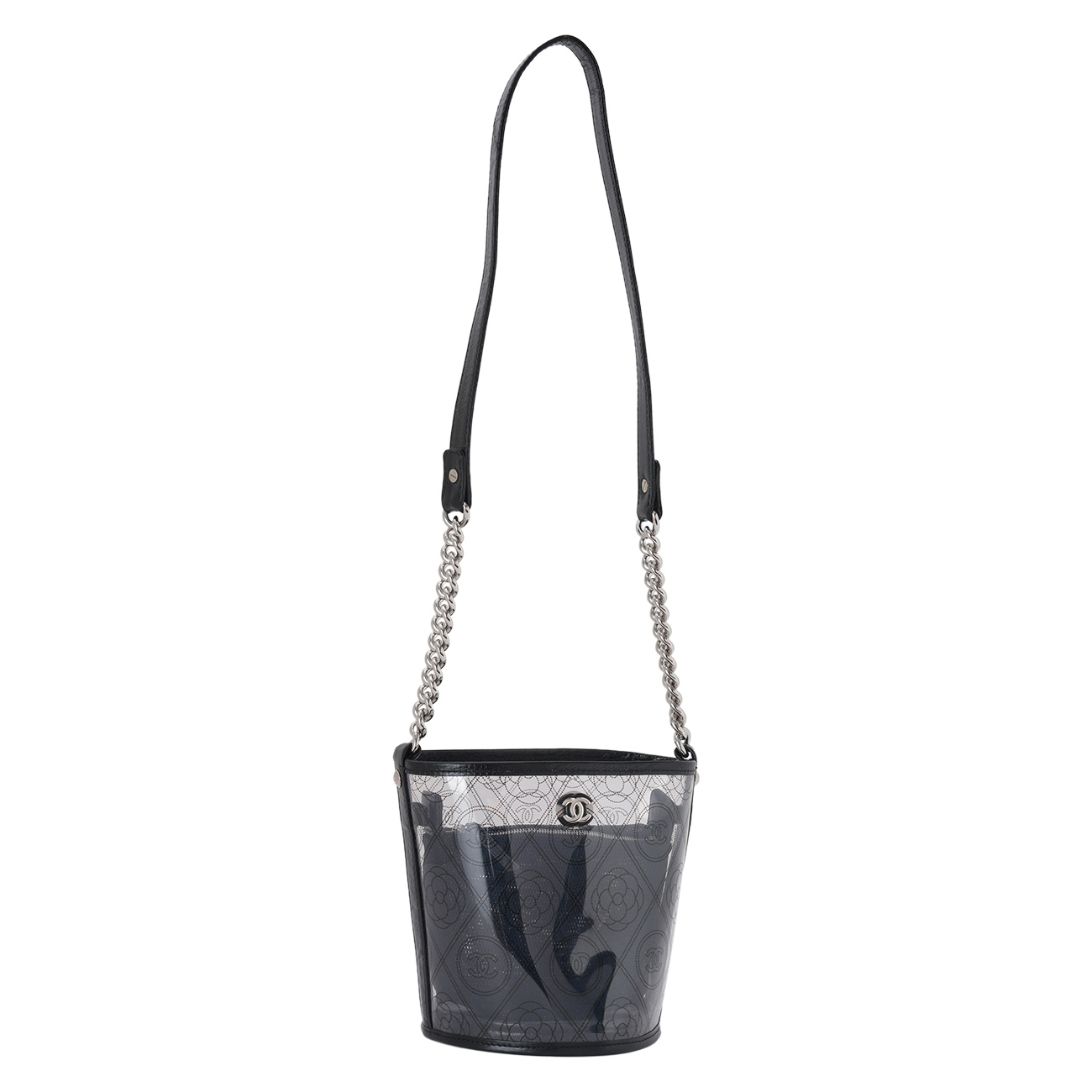 CHANEL(USED)샤넬 PVC 까멜리아 버킷백