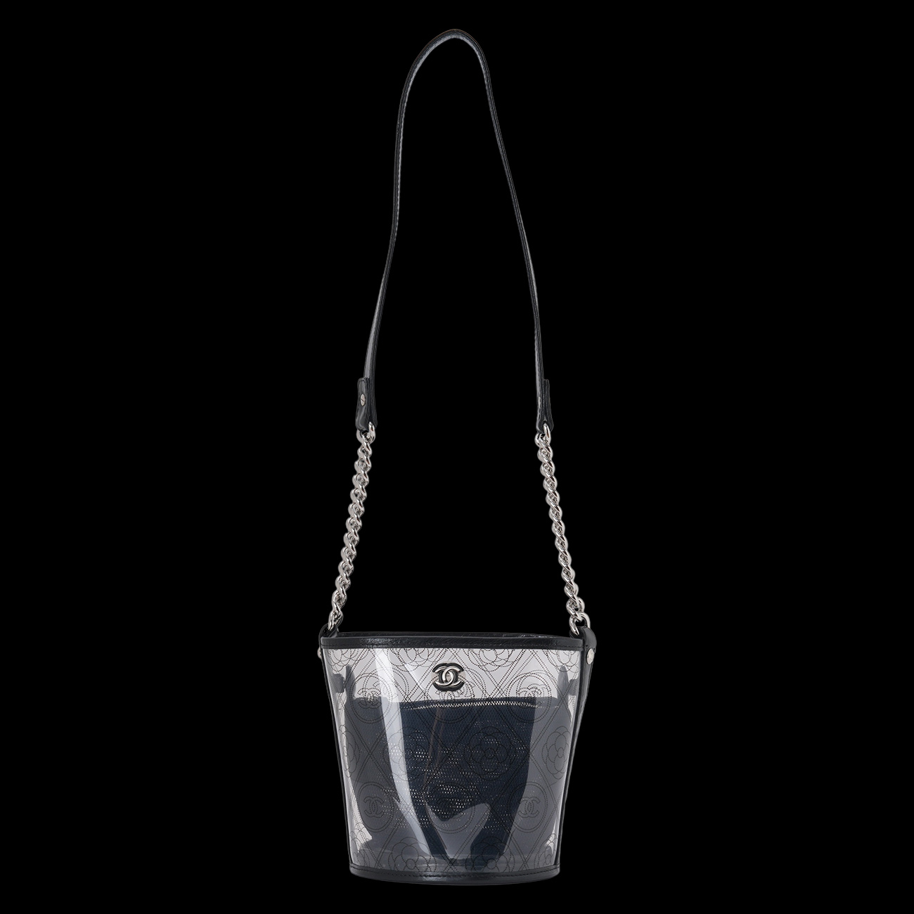 CHANEL(USED)샤넬 PVC 까멜리아 버킷백