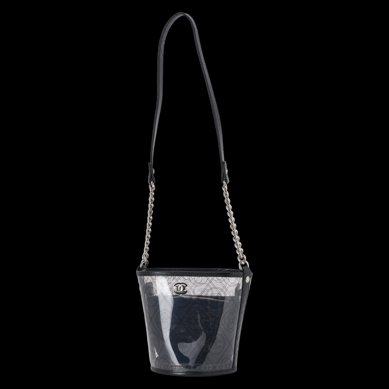 CHANEL(USED)샤넬 PVC 까멜리아 버킷백