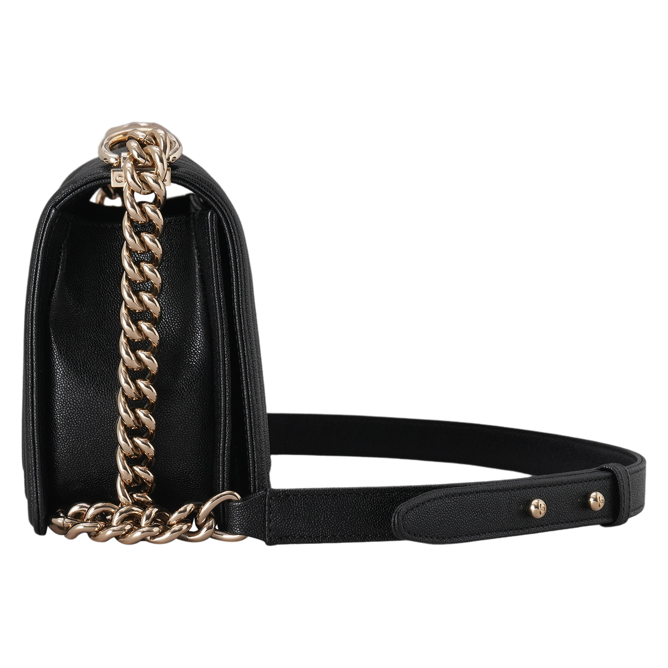 CHANEL(USED)샤넬 캐비어 쉐브론 보이샤넬 미듐 플랩백
