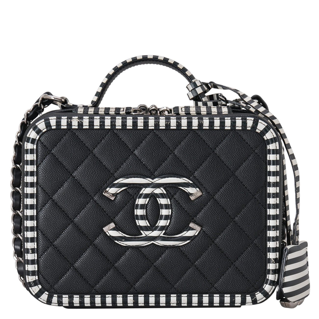 CHANEL(USED)샤넬 시즌 캐비어 코스메틱 케이스