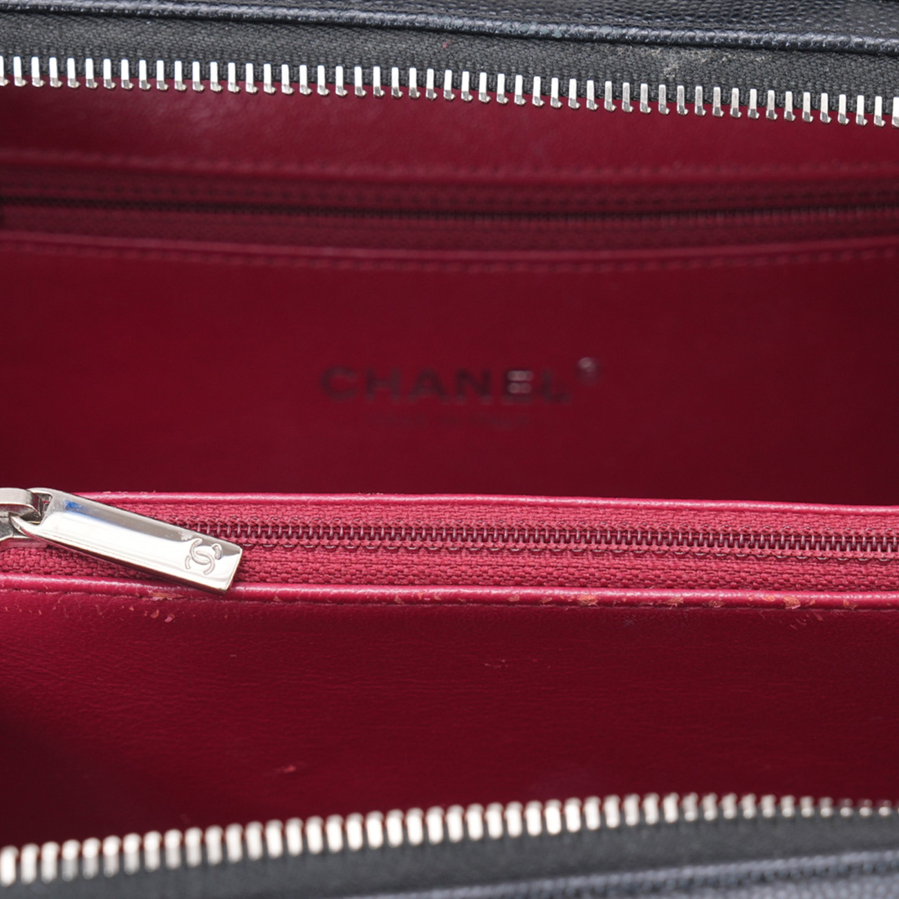 CHANEL(USED)샤넬 시즌 캐비어 코스메틱 케이스