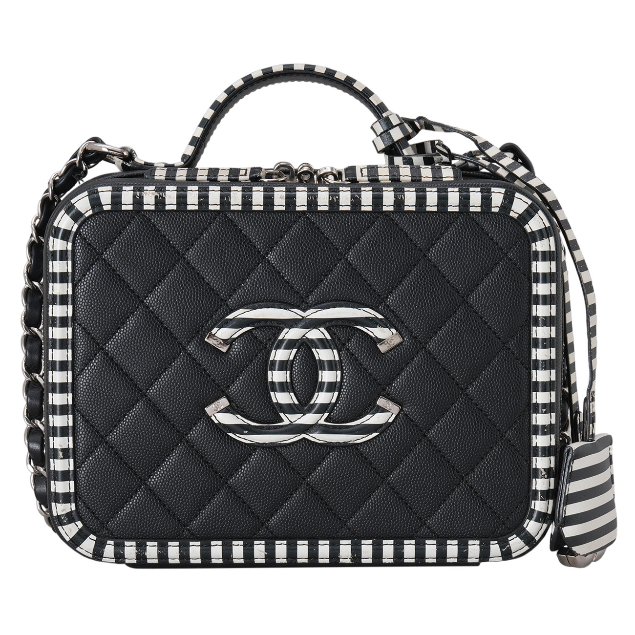 CHANEL(USED)샤넬 시즌 캐비어 코스메틱 케이스