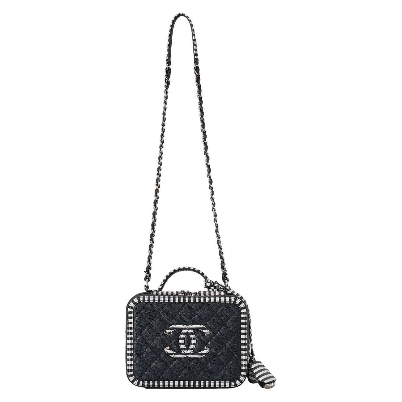 CHANEL(USED)샤넬 시즌 캐비어 코스메틱 케이스
