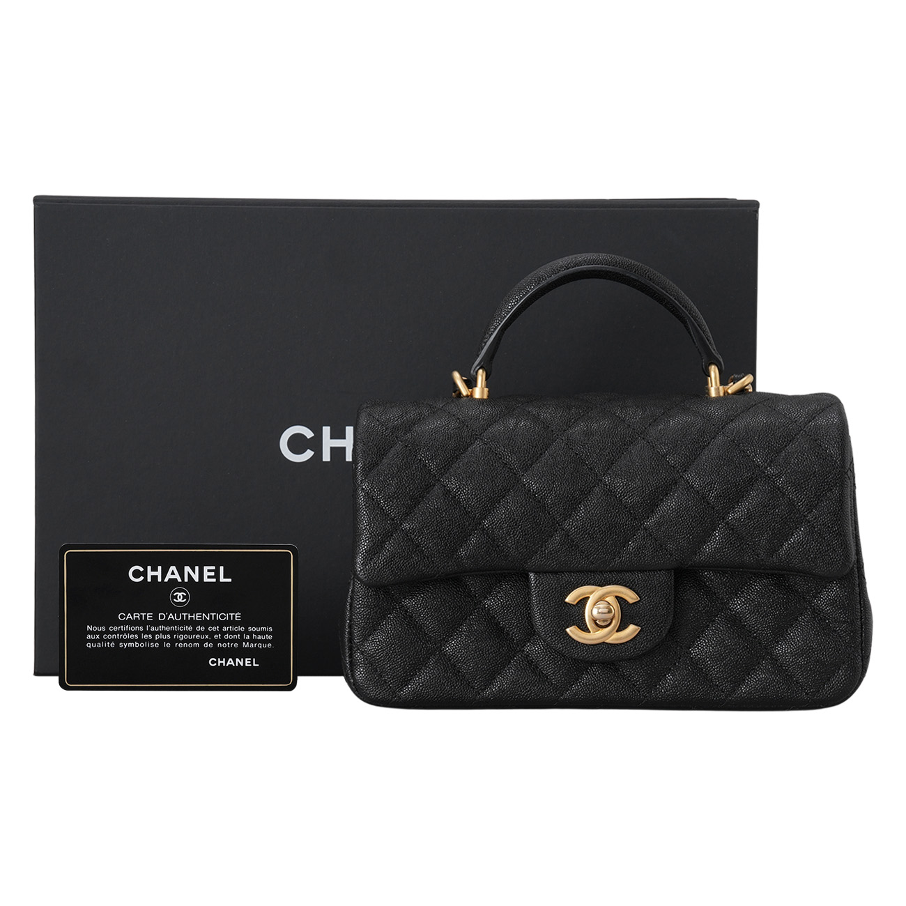 CHANEL(USED)샤넬 AS2431AS2431 캐비어 뉴미니 탑핸들