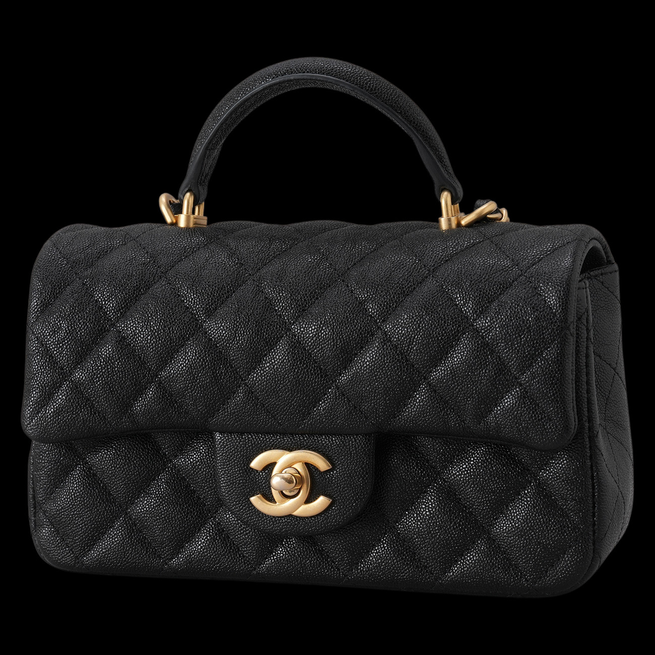 CHANEL(USED)샤넬 AS2431AS2431 캐비어 뉴미니 탑핸들