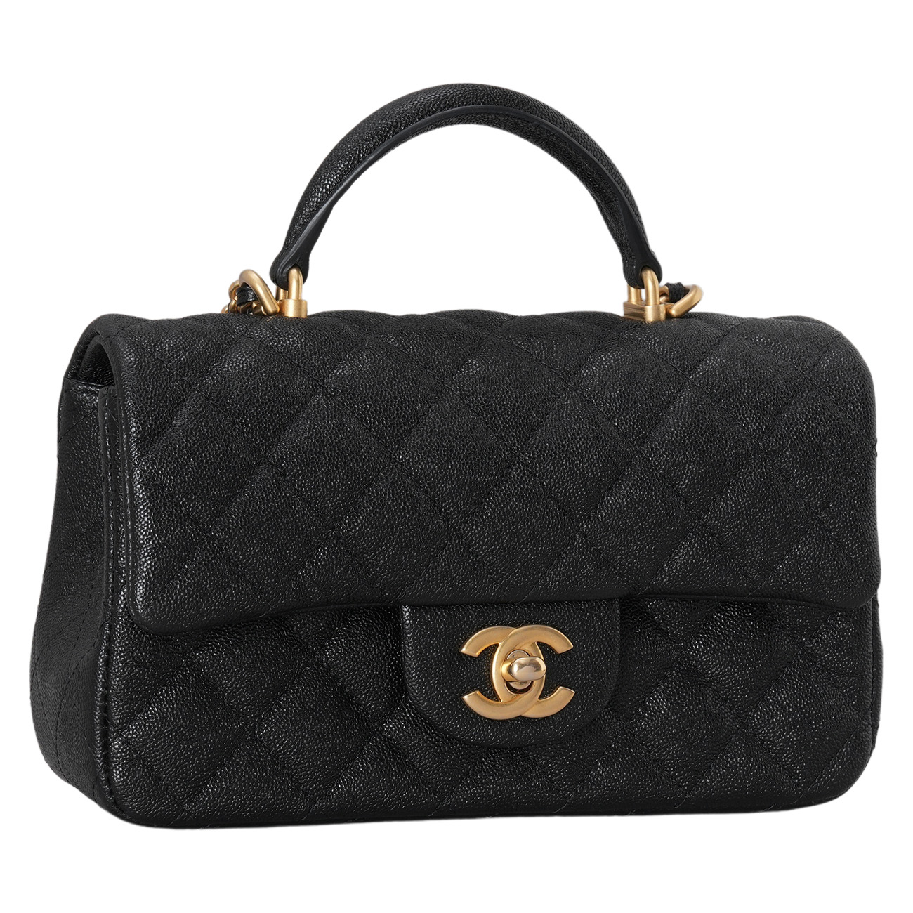 CHANEL(USED)샤넬 AS2431AS2431 캐비어 뉴미니 탑핸들