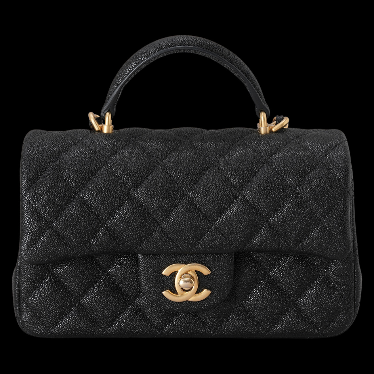 CHANEL(USED)샤넬 AS2431AS2431 캐비어 뉴미니 탑핸들
