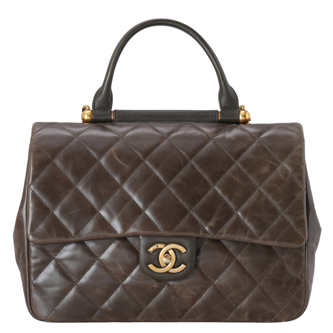 CHANEL(USED)샤넬 시즌 탑핸들 체인 숄더백