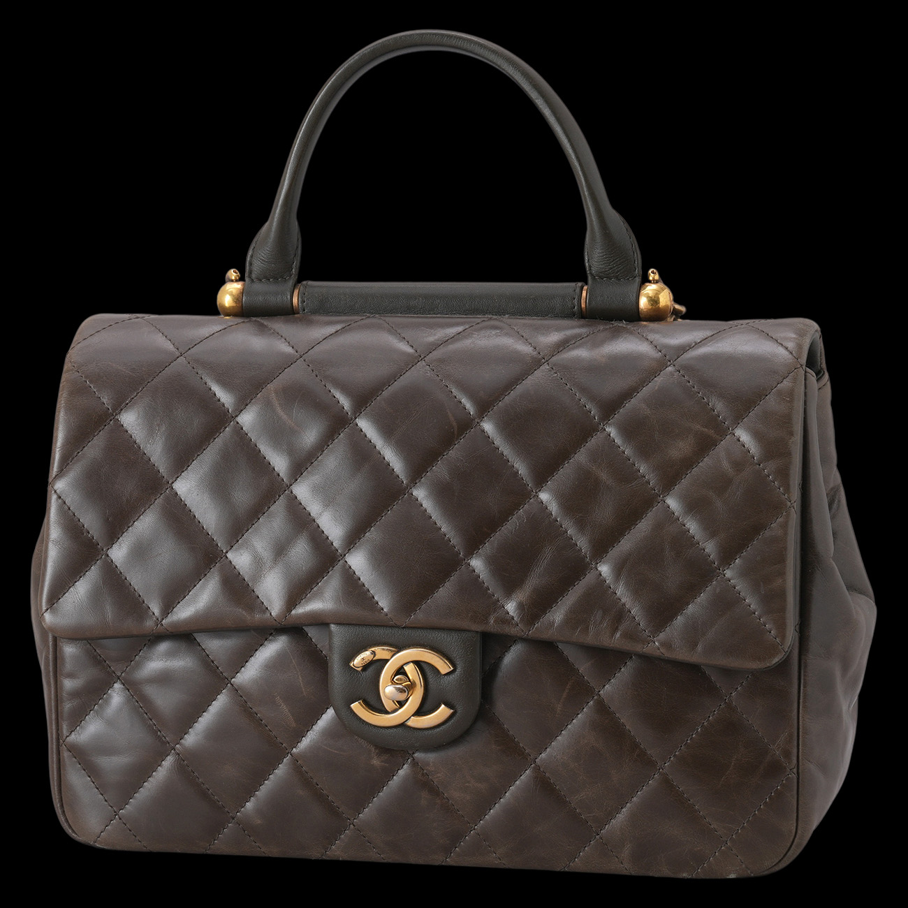CHANEL(USED)샤넬 시즌 탑핸들 체인 숄더백