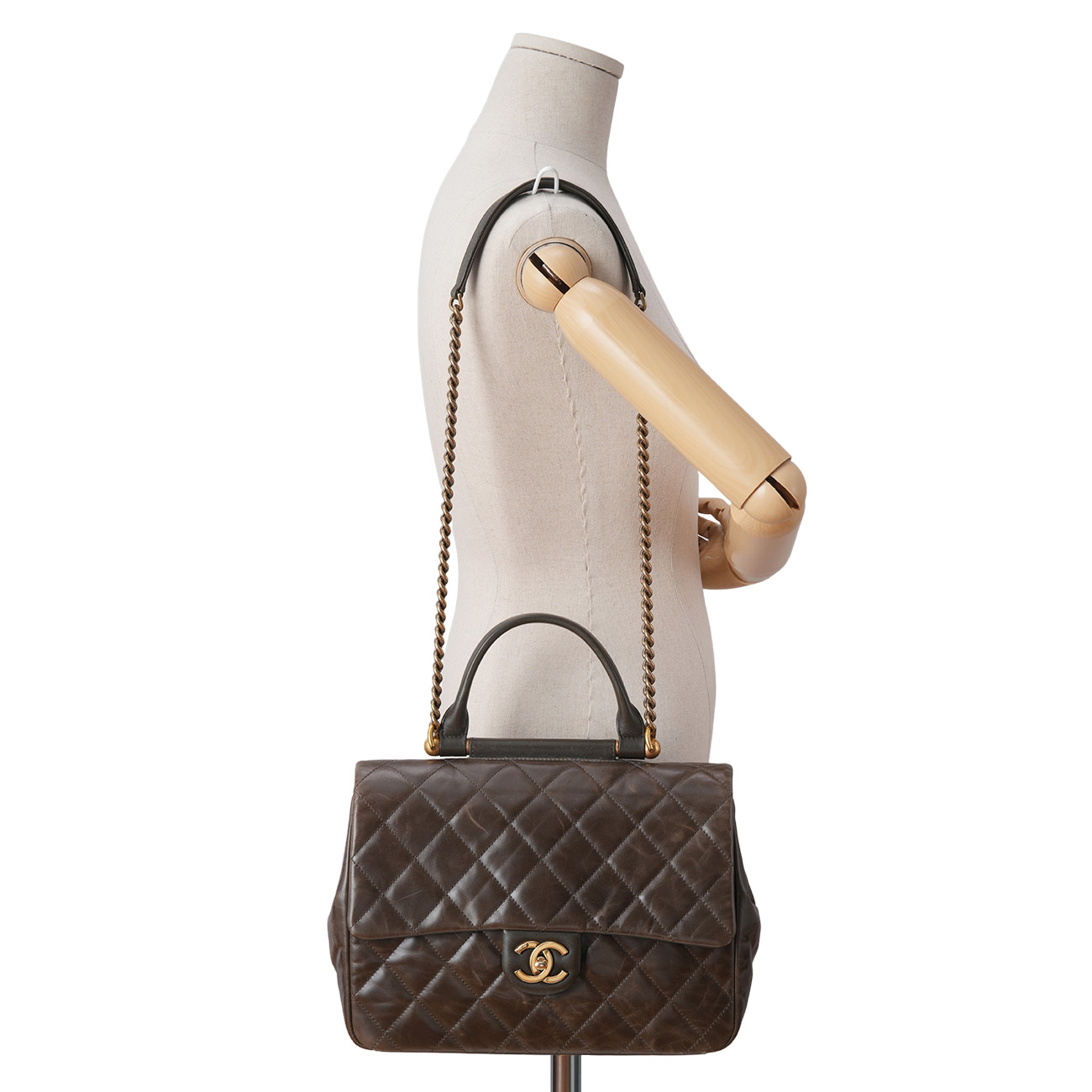 CHANEL(USED)샤넬 시즌 탑핸들 체인 숄더백