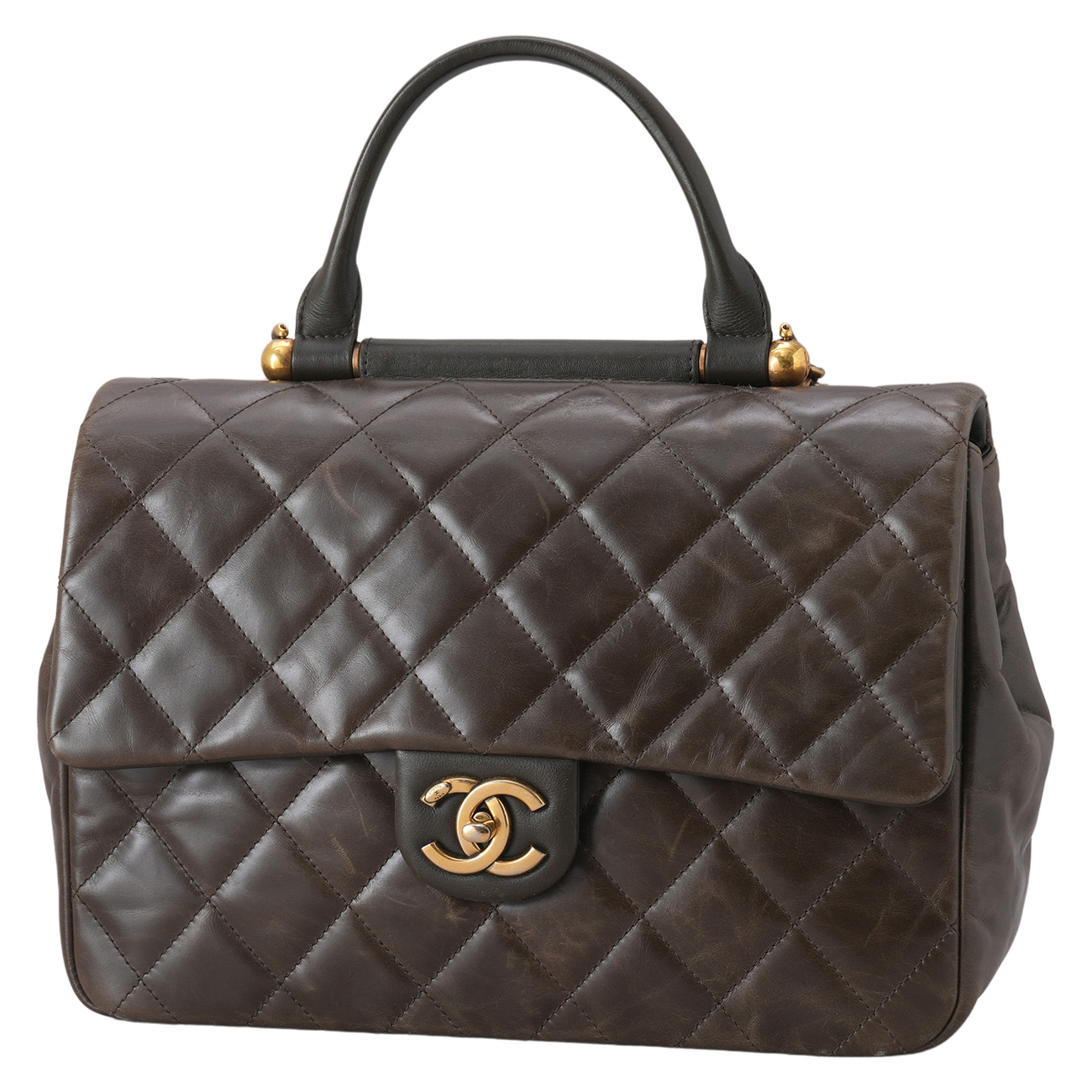 CHANEL(USED)샤넬 시즌 탑핸들 체인 숄더백