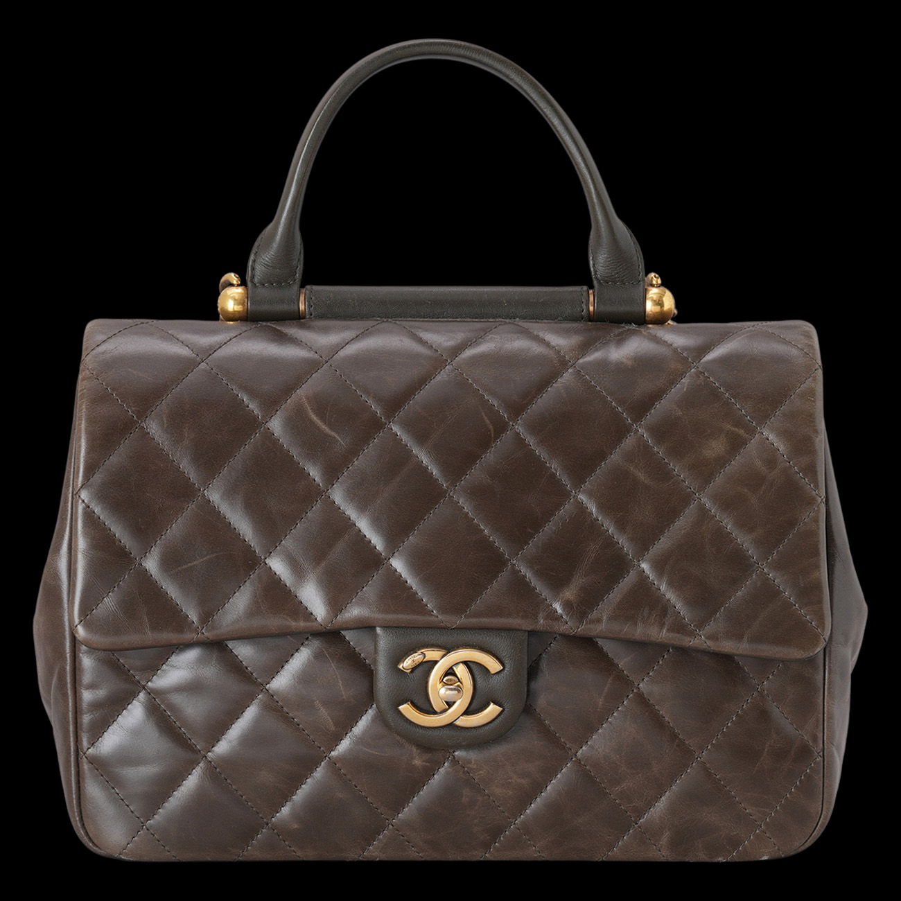 CHANEL(USED)샤넬 시즌 탑핸들 체인 숄더백