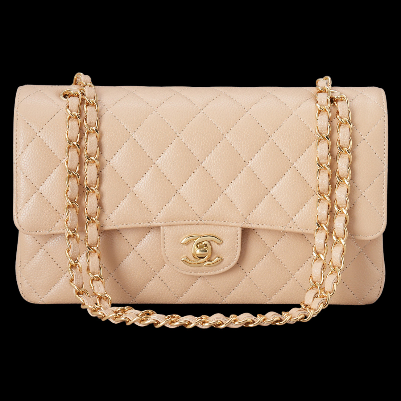 CHANEL(USED)샤넬 캐비어 클래식 미듐 플랩백