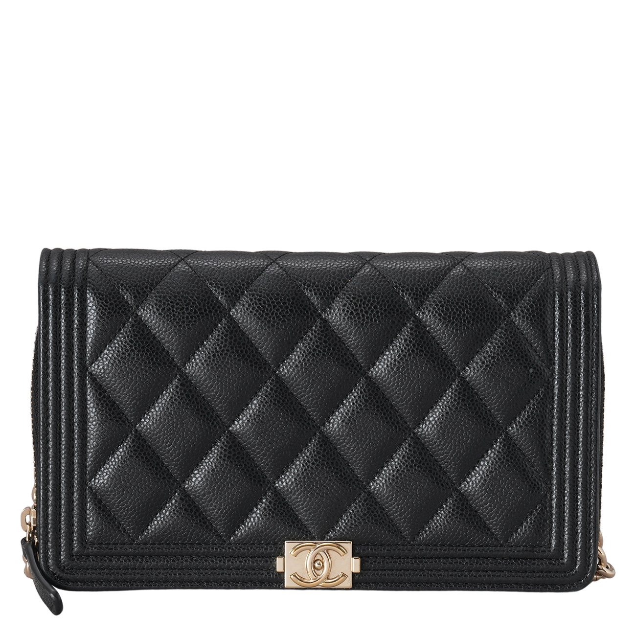 CHANEL(USED)샤넬 캐비어 보이샤넬 지퍼 WOC