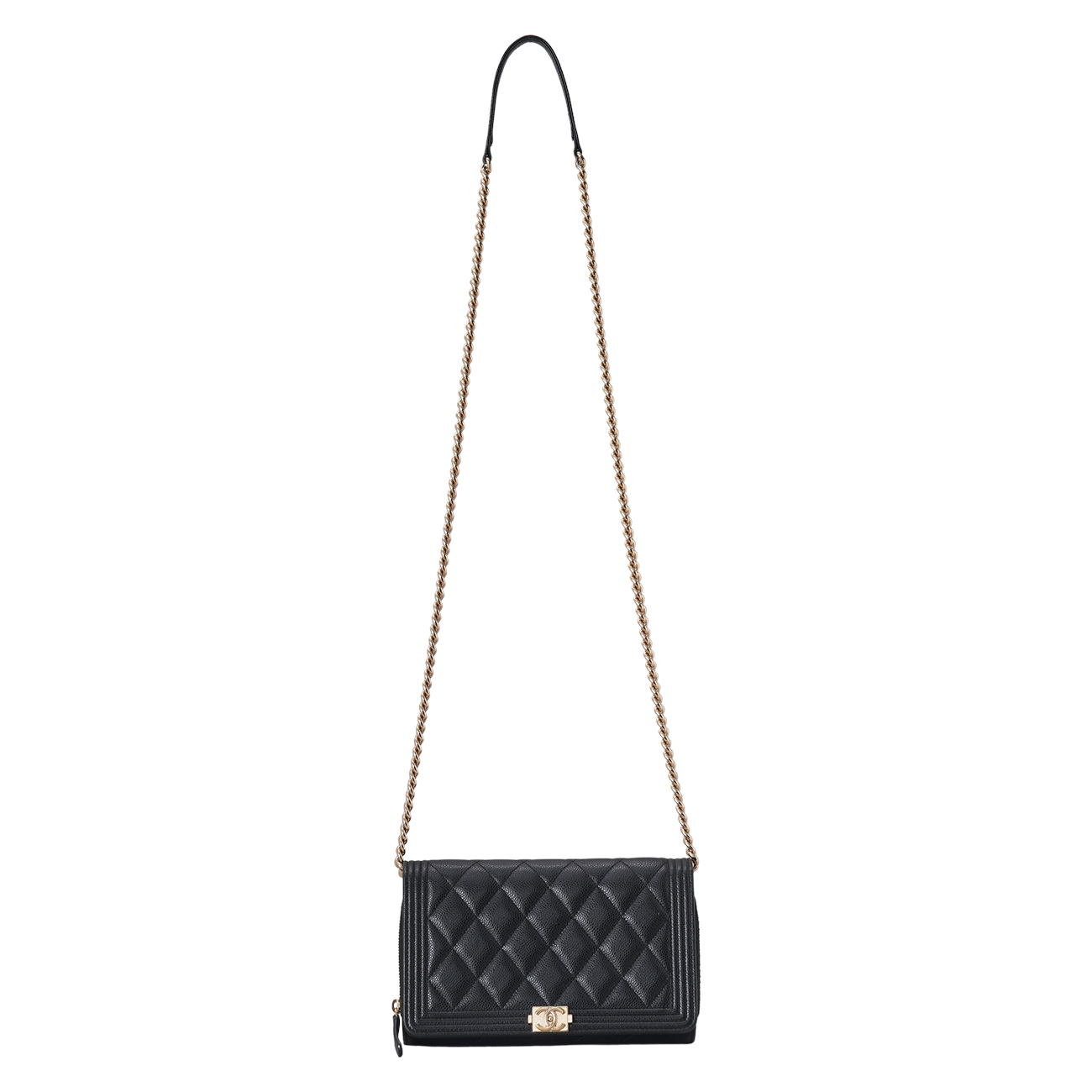CHANEL(USED)샤넬 캐비어 보이샤넬 지퍼 WOC