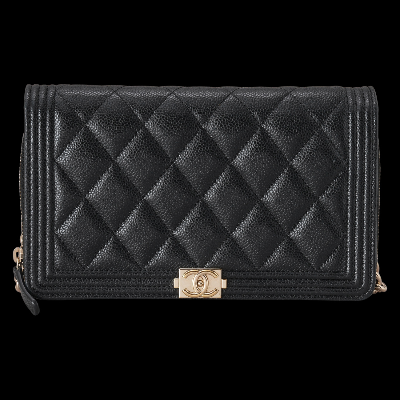 CHANEL(USED)샤넬 캐비어 보이샤넬 지퍼 WOC