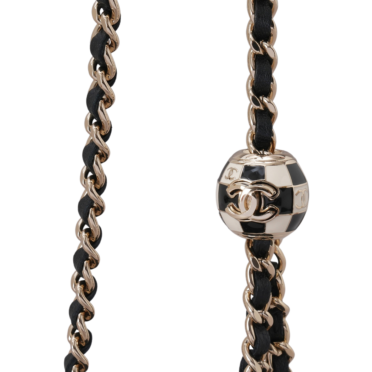 CHANEL(USED)샤넬 AP1447 램스킨 체크볼 베니티 미니 크로스백