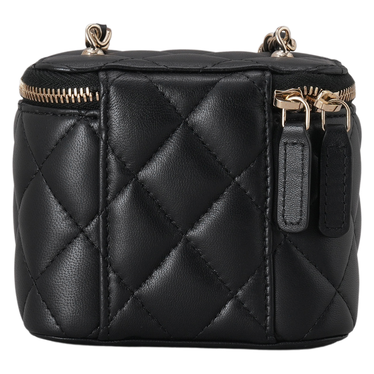 CHANEL(USED)샤넬 AP1447 램스킨 체크볼 베니티 미니 크로스백