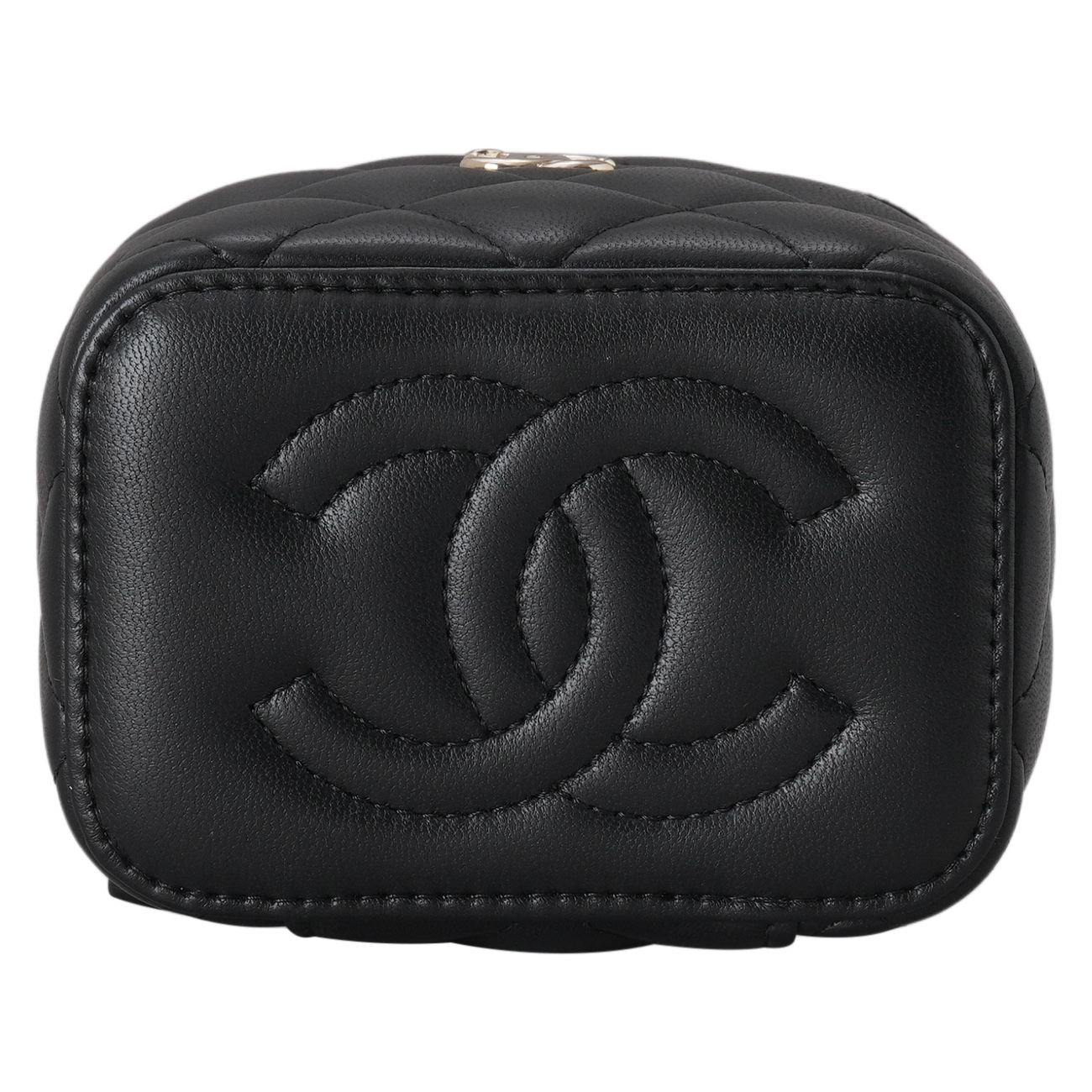 CHANEL(USED)샤넬 AP1447 램스킨 체크볼 베니티 미니 크로스백