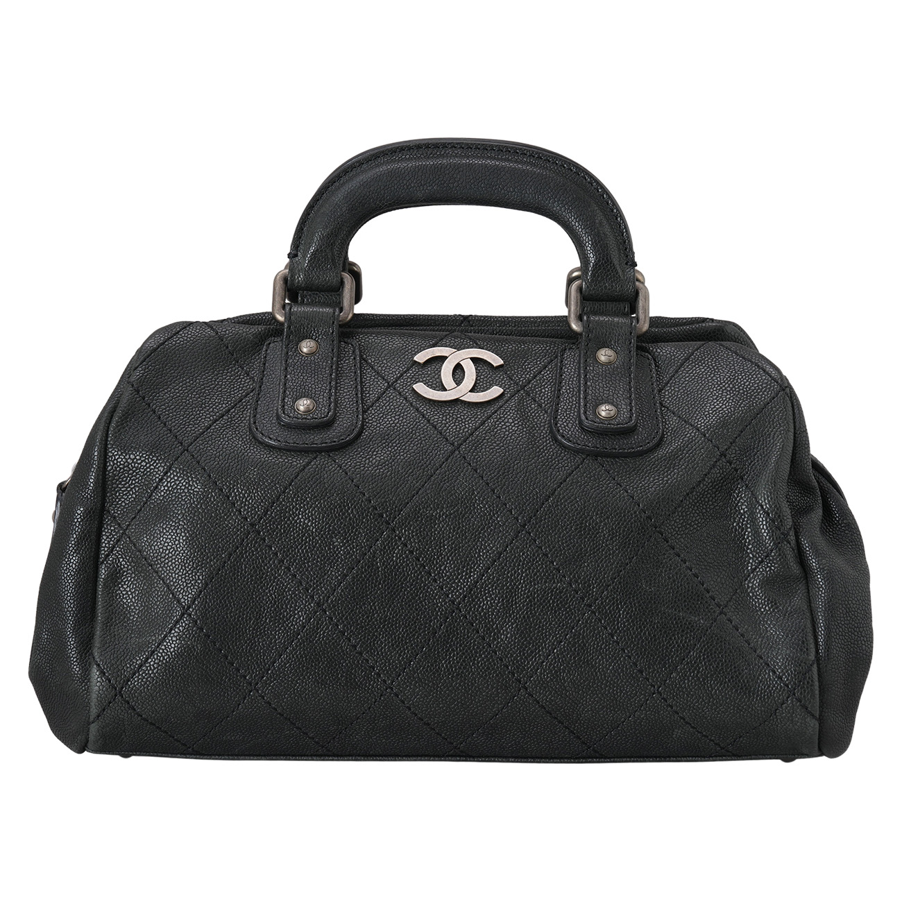 CHANEL(USED)샤넬 캐비어 스티치 CC로고 빈티지 토트백