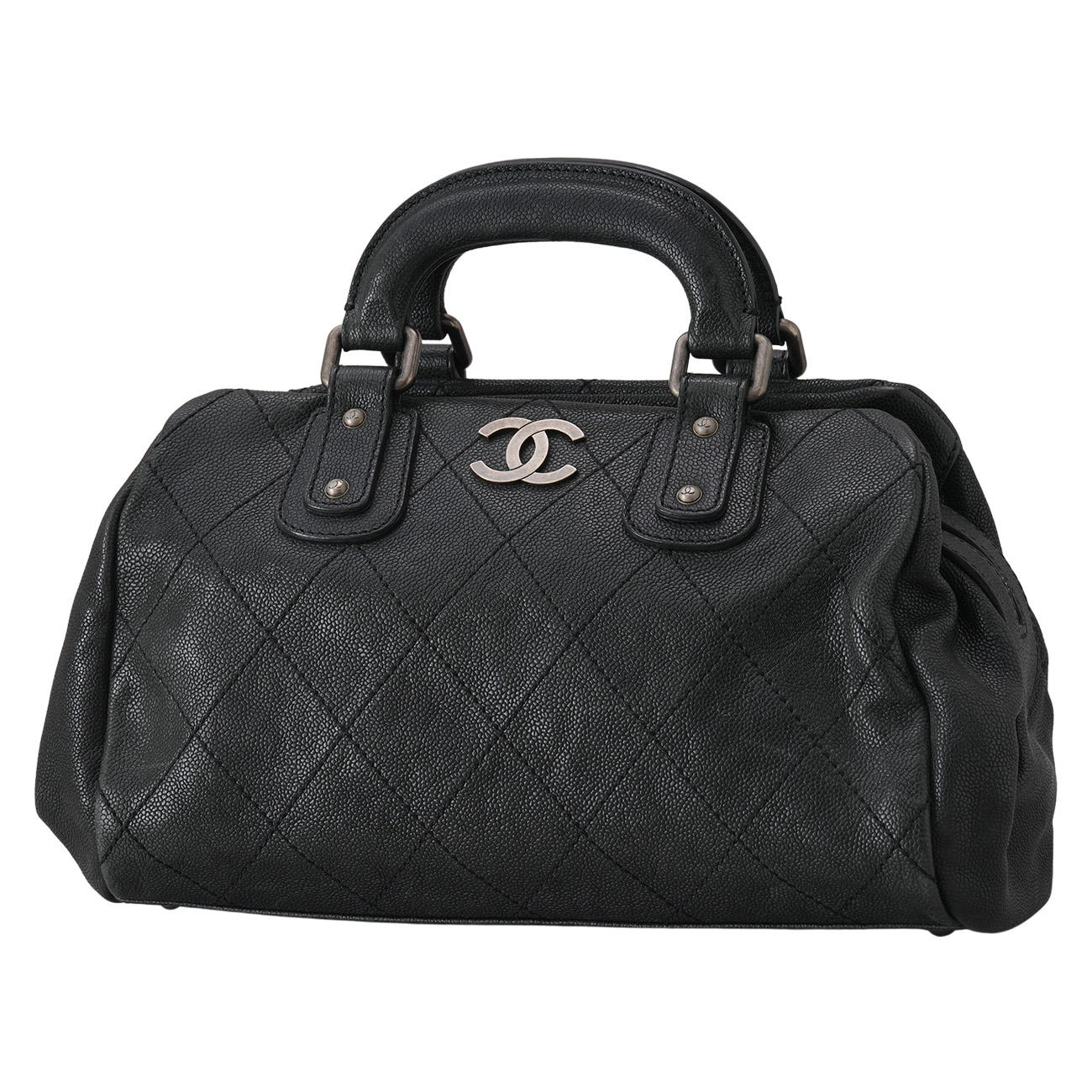 CHANEL(USED)샤넬 캐비어 스티치 CC로고 빈티지 토트백