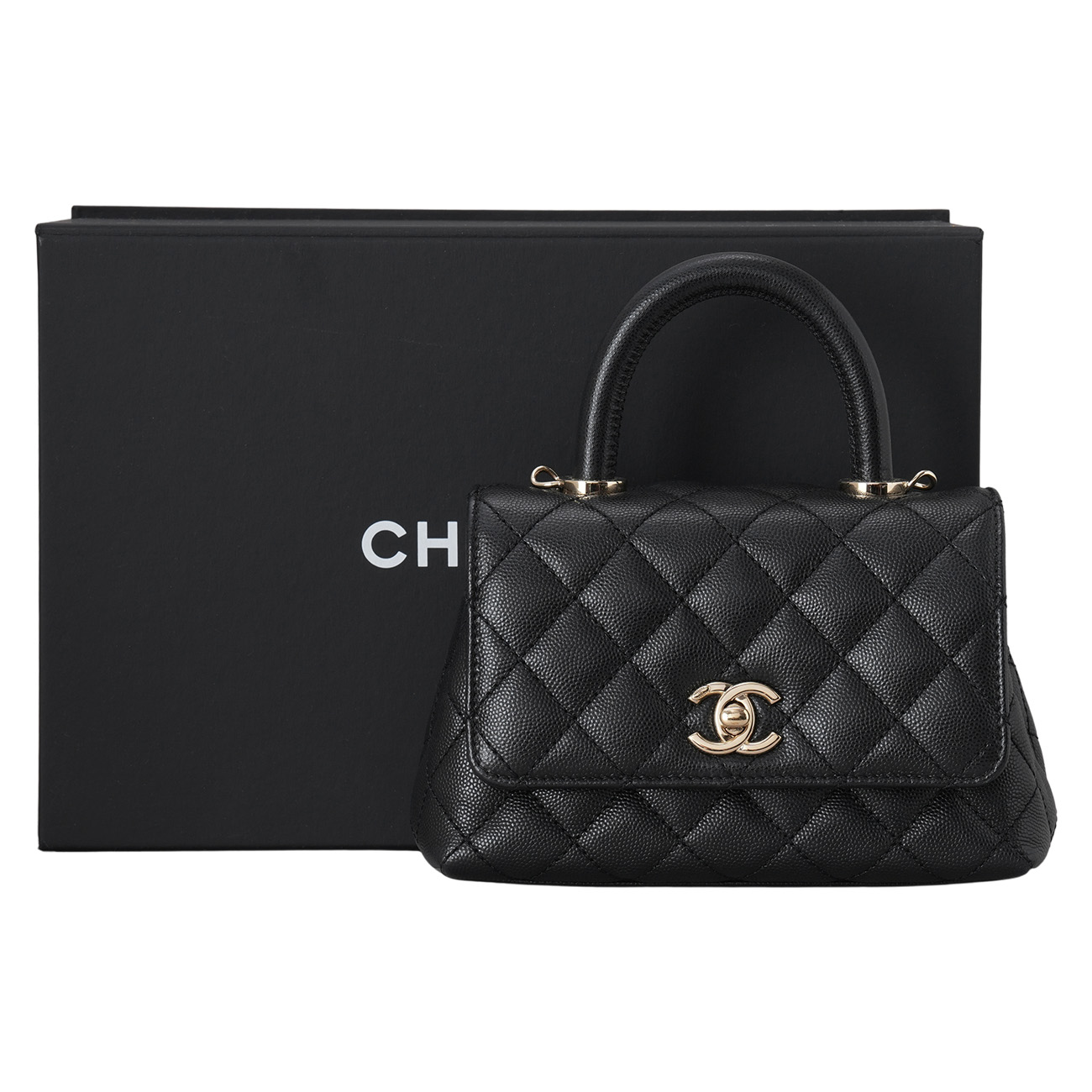 CHANEL(USED)샤넬 AS2215 캐비어 코코핸들 미니