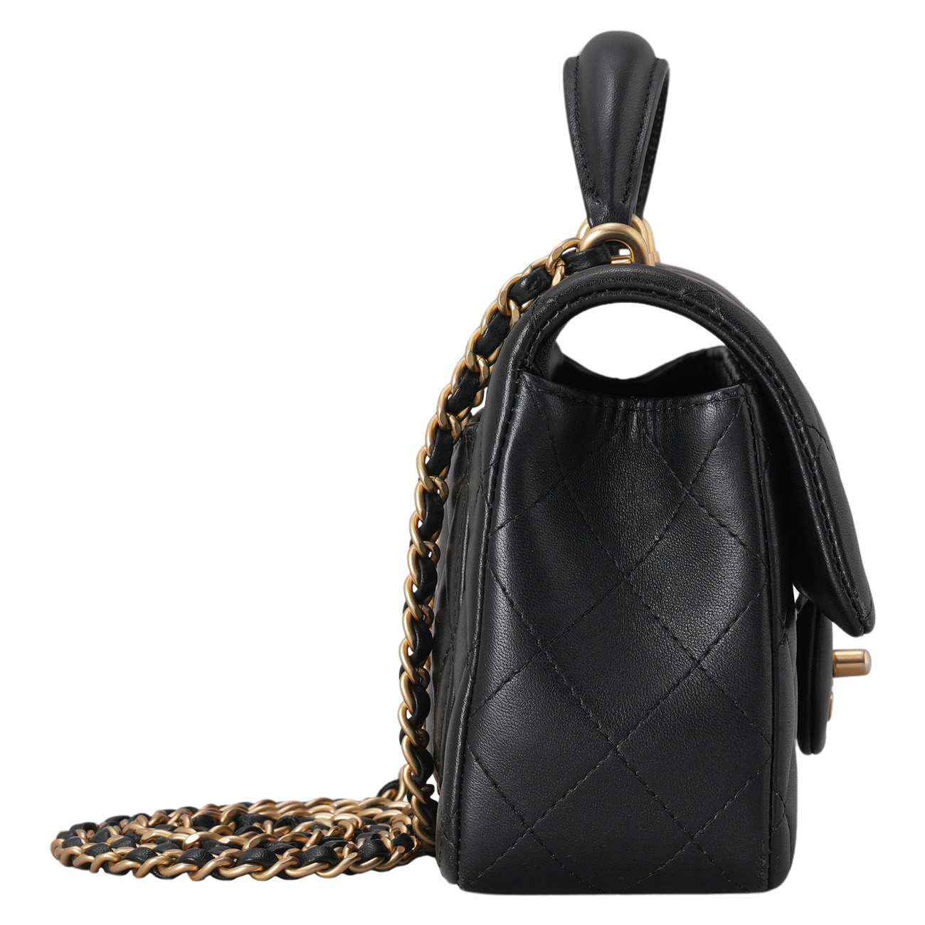 CHANEL(USED)샤넬 AS2431 램스킨 뉴미니 탑핸들 크로스백